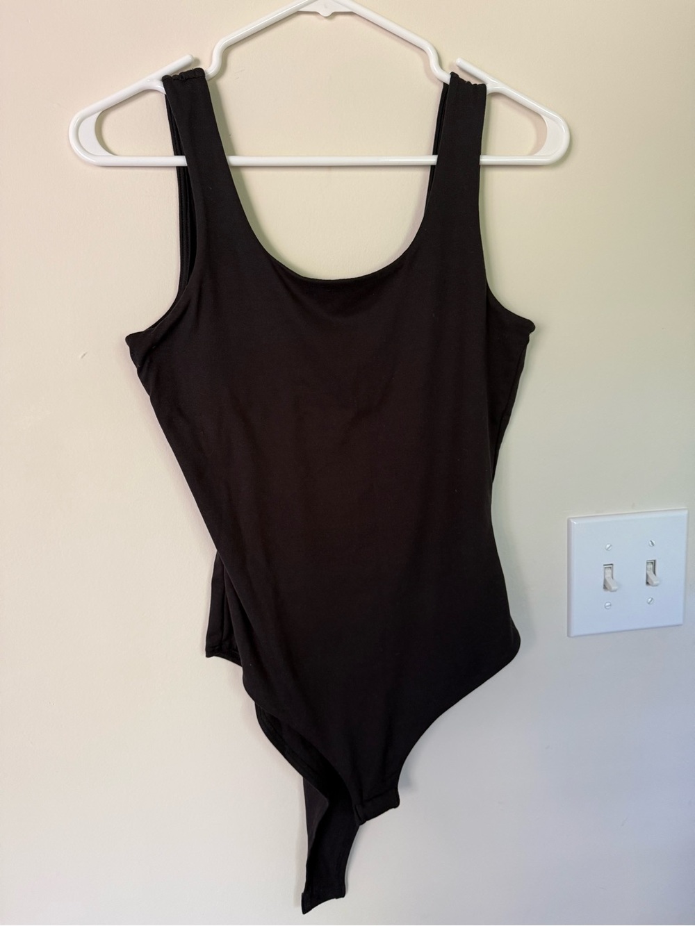 Pink Lily Black Scoop Neck Bodysuit